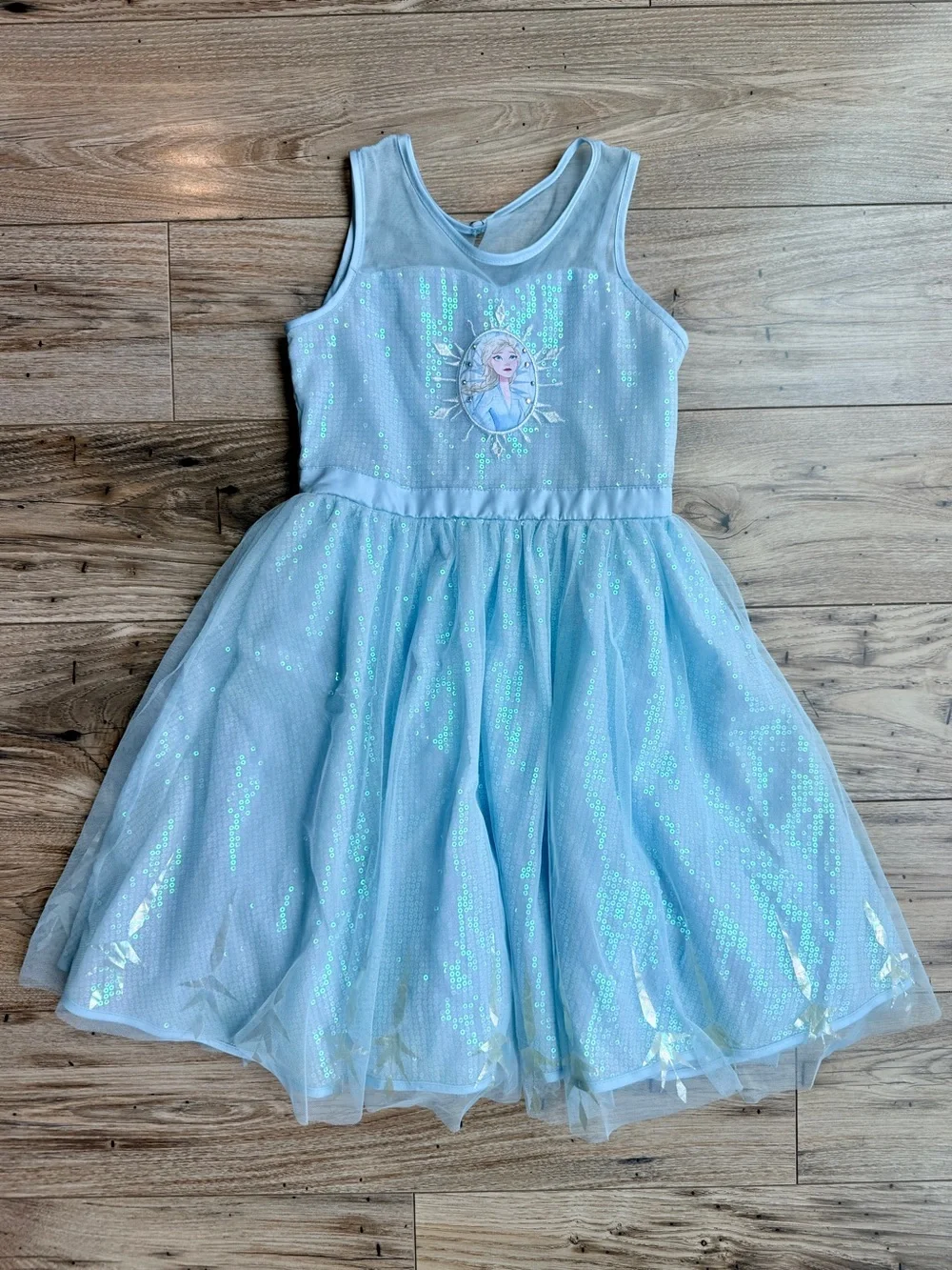 Disney Store Frozen 2 Elsa Sequin Tulle Dress Girls 7/8